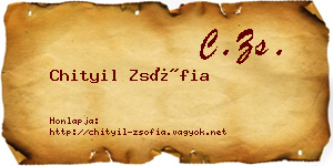 Chityil Zsófia névjegykártya