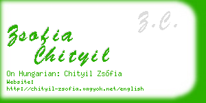 zsofia chityil business card